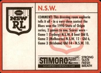 1991 Stimorol NRL #159 NSW - State of Origin Champs Back